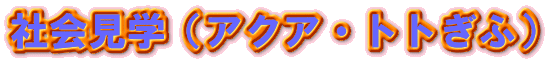 社会見学（アクア・トトぎふ）